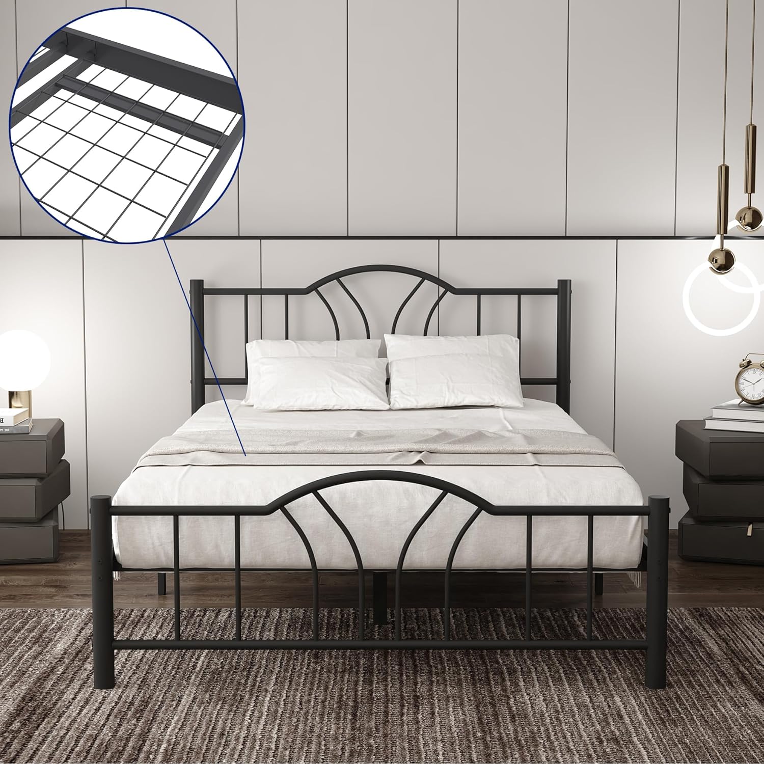 Bella 4ft6 Double Black Bed Main Image