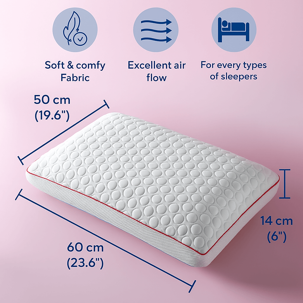 Win-Sum Dual Sided Memory Foam Pillow