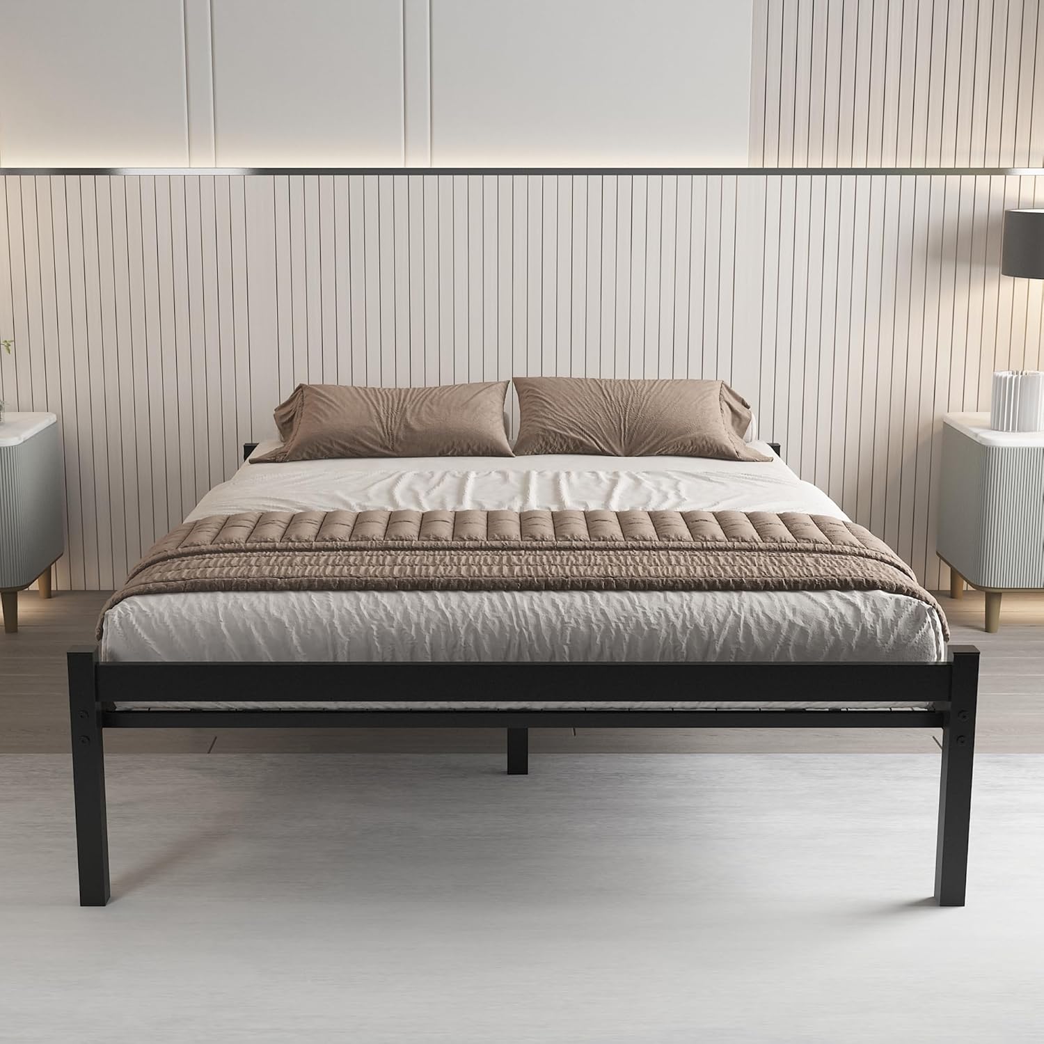 Felix 4ft6 Double Black Front View