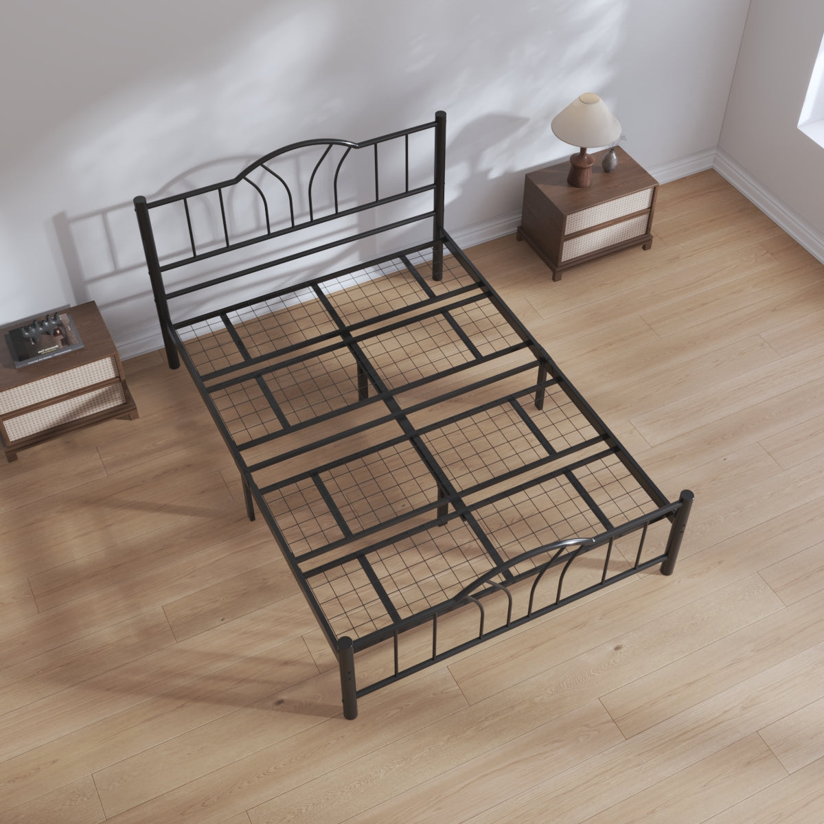 Bella 4ft6 Double Black Bed Top View