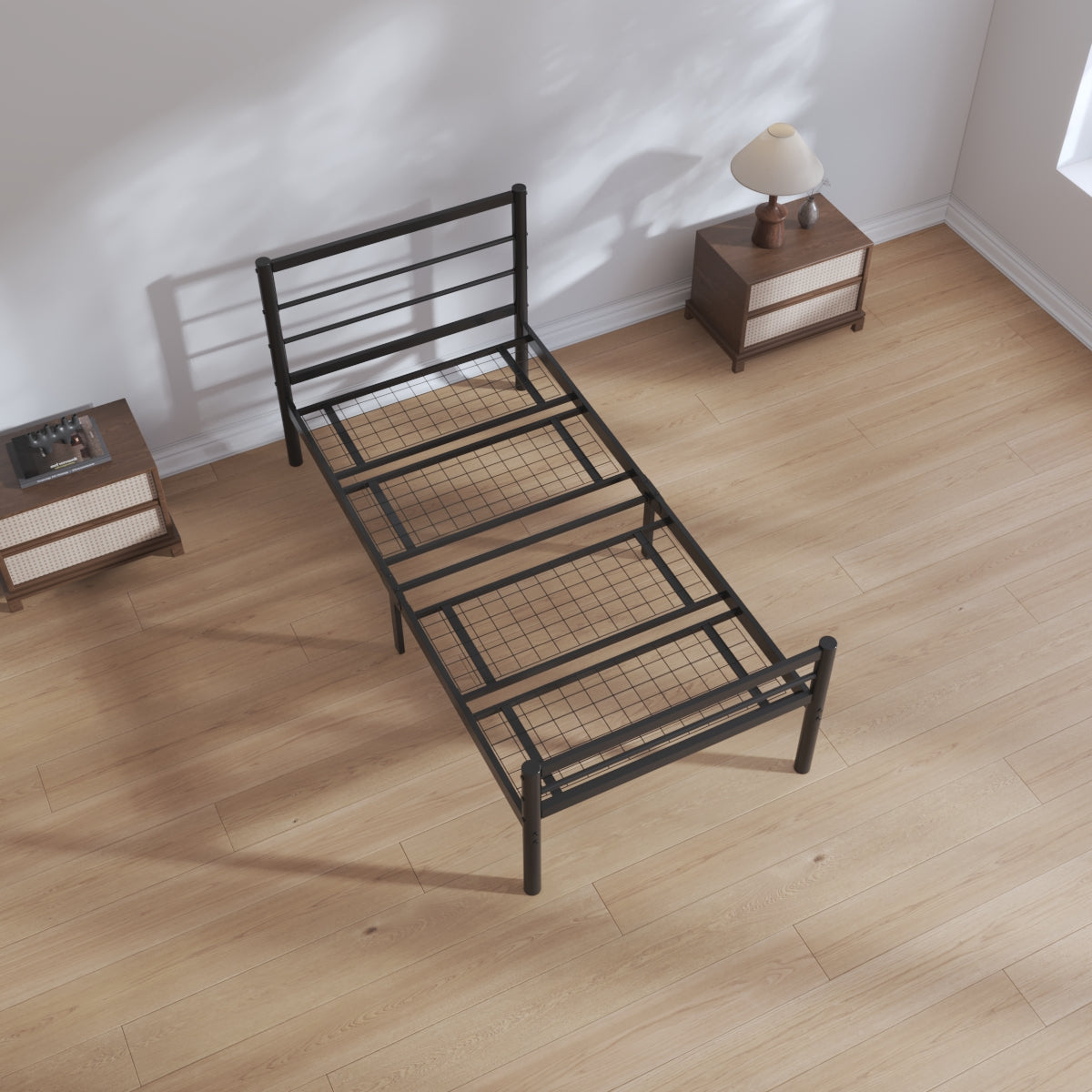 Chester 3ft Single Black Bed Top View