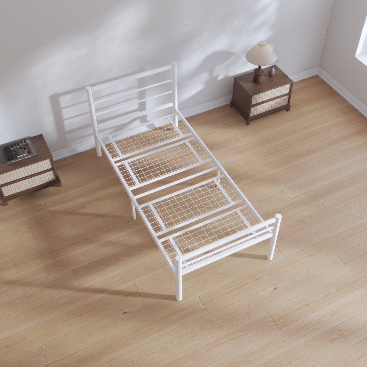 Chester 3ft Single White Bed Top View