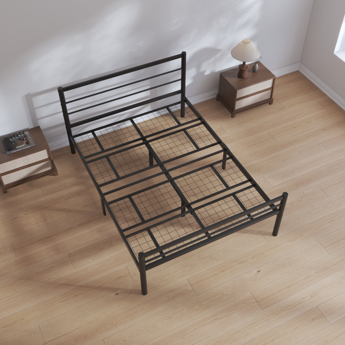 Chester 4ft Small Double Black Bed Top View