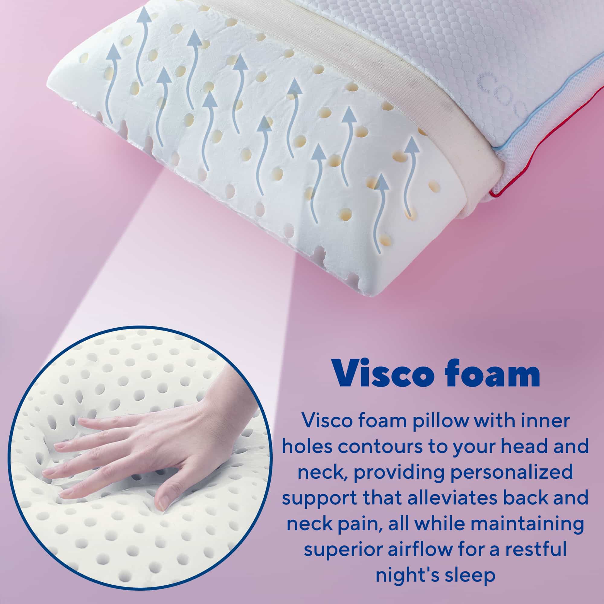 Win-sum memory foam pillow Front View