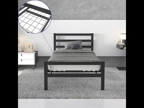 Buhara Single Black Bed Frame Assembly Video