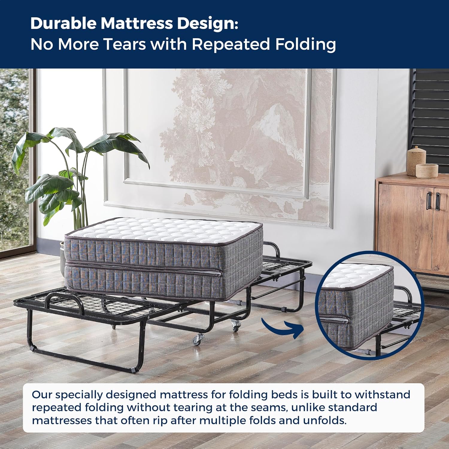Innova Small Single Foldable Portable Bed Feature