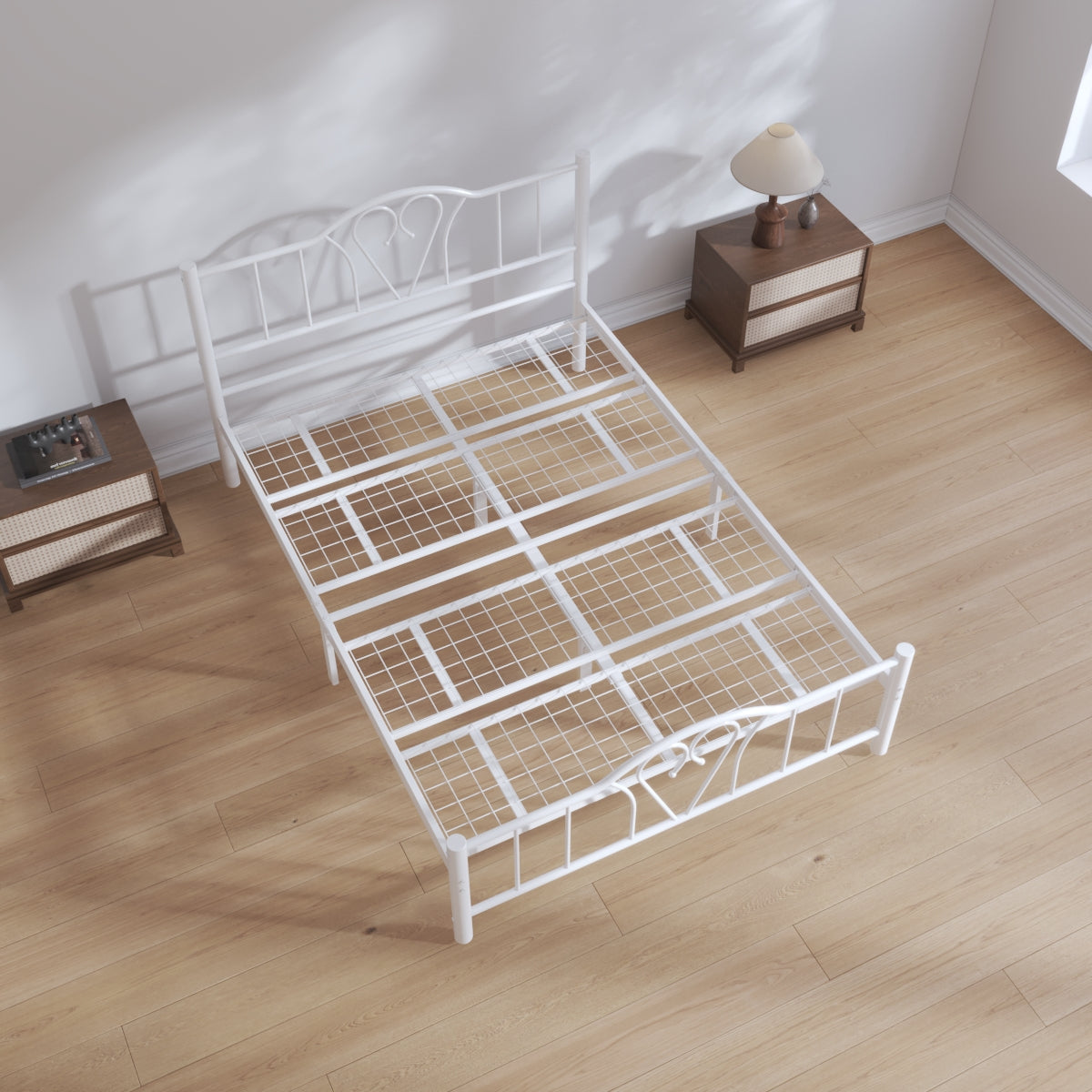 Orkide Black King Sturdy Metal Bed Frame Top View